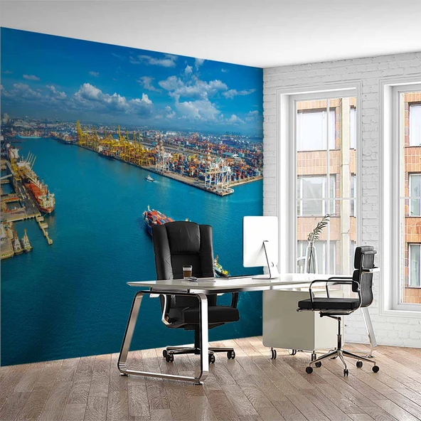 Lojistik Konteyner Liman Duvar Kağıdı ürün görseli