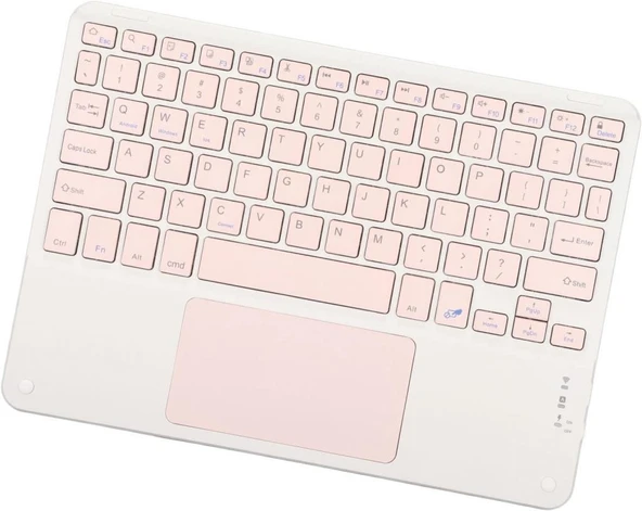 Honor Pad X8a Kids 11" Uyumlu Kablosuz Bluetooth Şarjlı TouchPad'li Klavye - Pembe