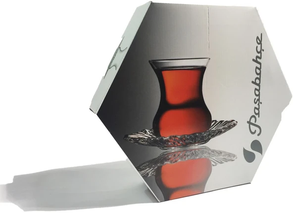 Paşabahçe Aurora Çay Takımı, 12 Parça - 155 ml Bardak ve Tabak Seti, 95961 - 5
