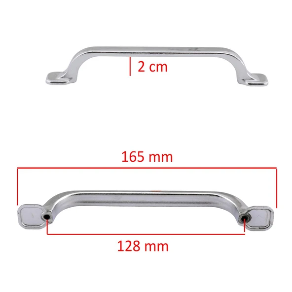 10 Adet Zümre Düz Mobilya Mutfak Dolabı Çekmece Dolap Kapak Kulpu Kulb Kulbu Krom 128 Mm Metal Kulp - 2