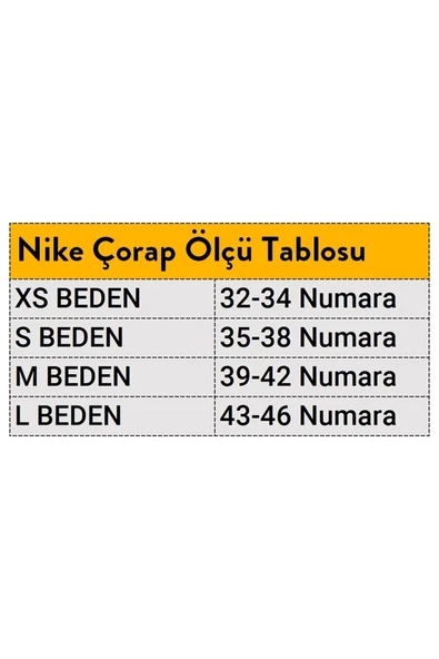 Nike SX7666-100 Everyday Cush Crew 6lı Çorap Seti - 3