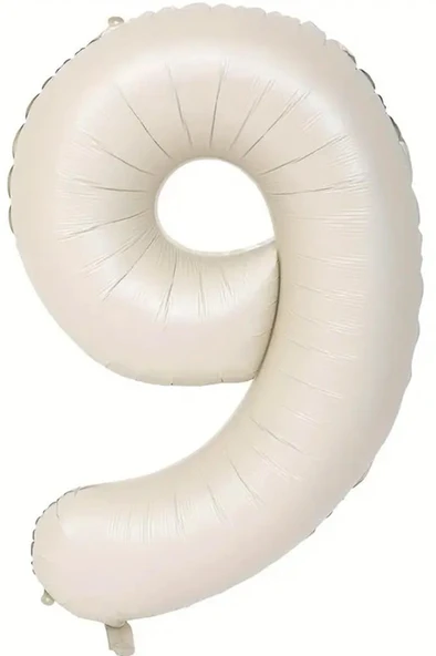 Beysüs Krem Rengi 9 Rakam Folyo Balon 80 cm