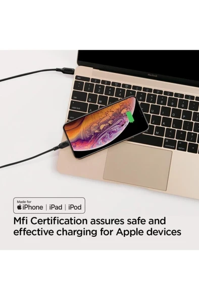 Spigen Essential Apple Usb-c To Lightning Pd Hızlı Şarj Ve Data Kablo Mfı Lisanslı 1 M C10cl Black - Resim 7