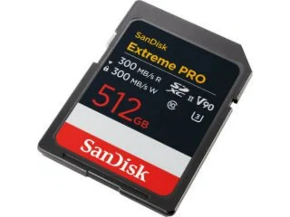 SanDisk Extreme Pro 512GB 300/300MB/s SDXC V90 UHS-II U3 8K/4K UHD Hafıza Kartı SDSDXDM-512G-GN4IN - 2