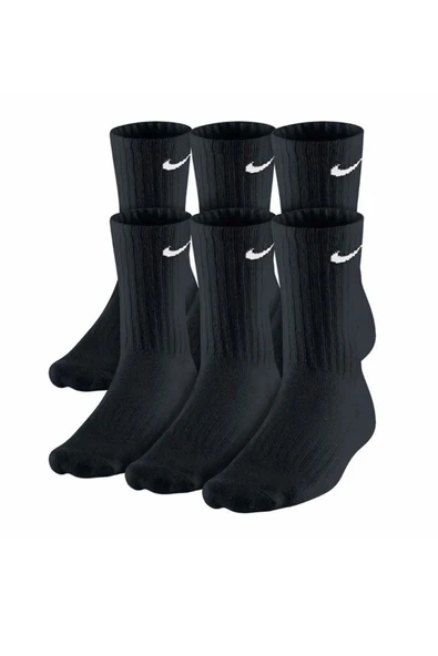 Nike Unisex Siyah 6 lı Çorap Seti - SX5171-010