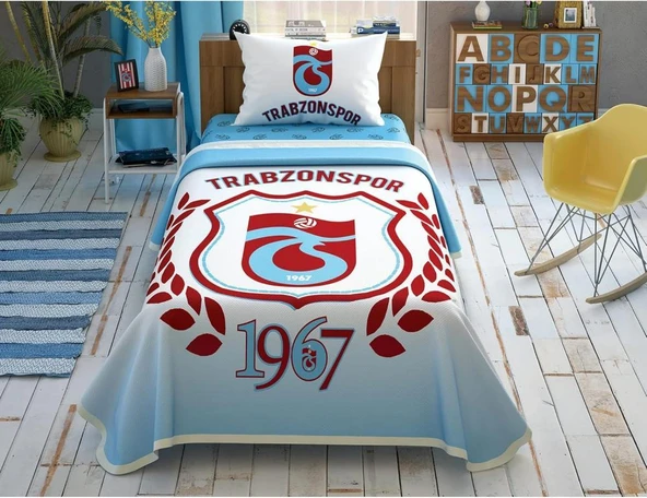 TAÇ LİSANSLI TRABZONSPOR 1967 TEK KİŞİLİK PİKE TAKIMI