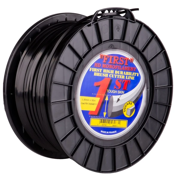 Speed 7430401Y  Misina 3.3mm 92  Metre 4 Köşeli Silikonlu Siyah