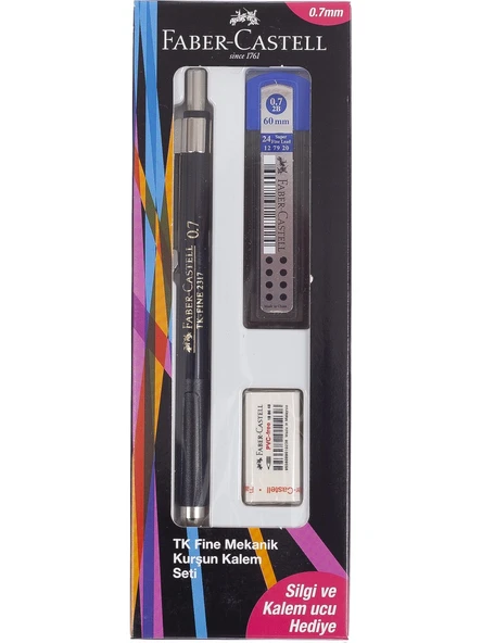 Faber Castell TK Fine Mekanik Kurşun Kalem Seti Siyah 0.7