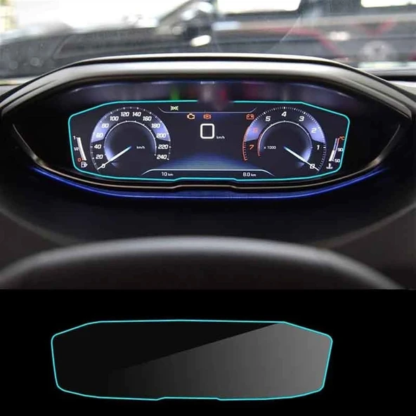 Peugeot 3008-5008 2016-2024 Model Direksiyon Arkası Gösterge Panel Uyumlu 9H Nano Ekran Koruyucu - Resim 2