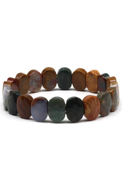 Ocean Jasper Doğal Taş Bileklik 10 x 14 mm Özel Kesim - Resim 2