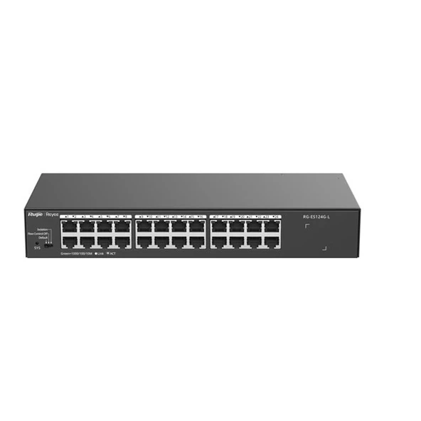 RUIJIE 24port REYEE RG-ES124G-L GIGABIT Yönetilemez Switch Çelik Kasa - Resim 2