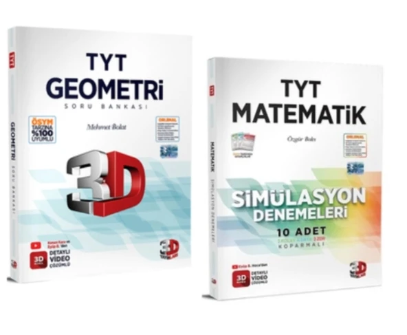 3D YAYINLARI TYT GEOMETRİ SORU BANKASI - TYT MATEMATİK SİMÜLASYON DENEME