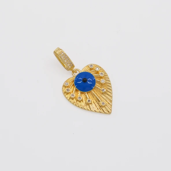 Ajda Charm Çelik Altın Kaplama Kadın Nazar Boncuklu Model-CHR-105 - Resim 2