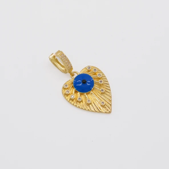 Ajda Charm Çelik Altın Kaplama Kadın Nazar Boncuklu Model-CHR-105 - Resim 3