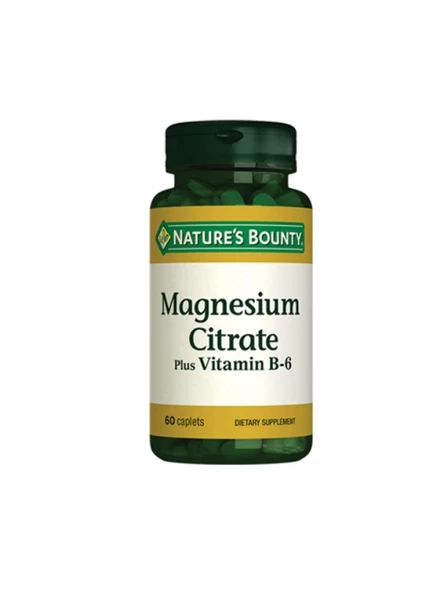 Nature's Bounty Magnesium Citrate Plus Vitamin B-6 60 Tablet