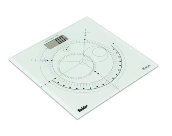 FAKİR MAYA DİJİTAL EKRANLI CAM YÜZEYLİ BANYO BASKÜLÜ (BEYAZ RENK) - 2