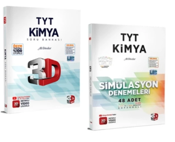 3D YAYINLARI TYT KİMYA SORU BANKASI - TYT KİMYA SİMÜLASYON DENEME ürün görseli