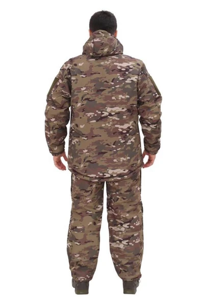 Single Sword Su Geçirmez Kışlık Softshell Mont&Pantolon Salopet Takım - 8