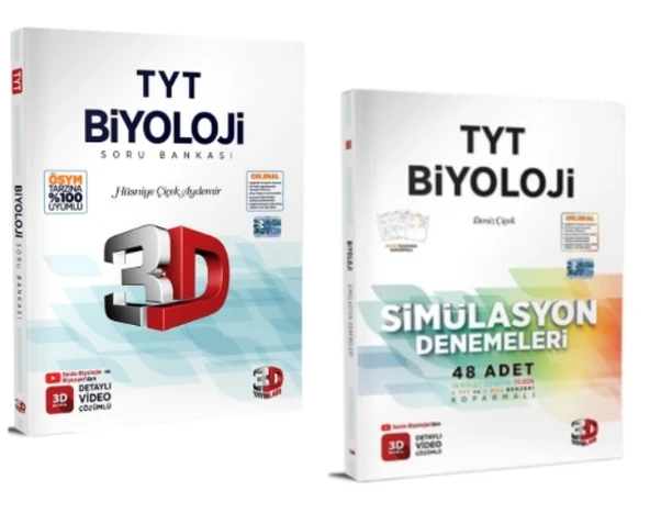 3D YAYINLARI TYT BİYOLOJİ SORU BANKASI - TYT BİYOLOJİ SİMÜLASYON DENEME