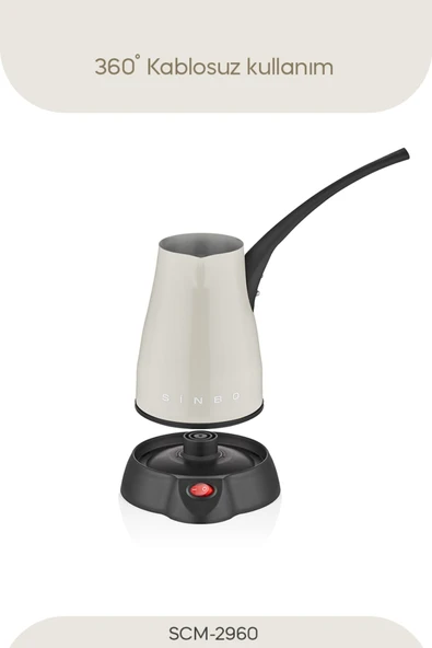 Sinbo SCM-2960 Kablosuz Inox Elektrikli Cezve - 2