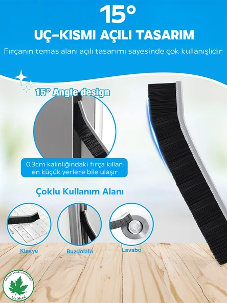 Çok Amaçlı Multi İnce Temizlik Fırçası Derz Arası Banyo Mutfak Lavabo Detay Temizleme Fırçası 2 ADET - 8