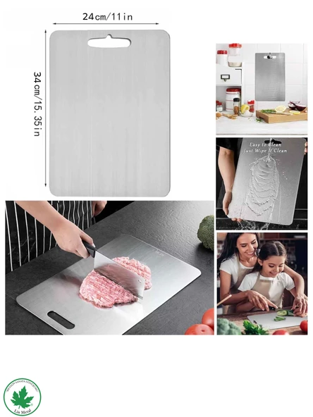 Paslanmaz Çelik Kesme Tahtası, Antibakteriyel, 304 Kalite, Sağlıklı Kesim Tahtası, Metal Kesim Tahtası, Paslanmaz Çelik Kesim Panosu - Resim 7