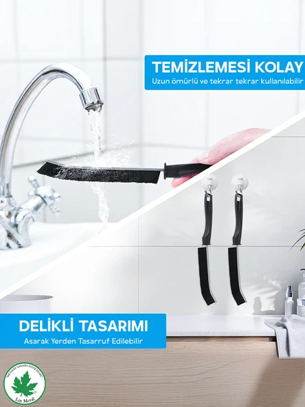 Çok Amaçlı Multi İnce Temizlik Fırçası Derz Arası Banyo Mutfak Lavabo Detay Temizleme Fırçası 2 ADET - 5