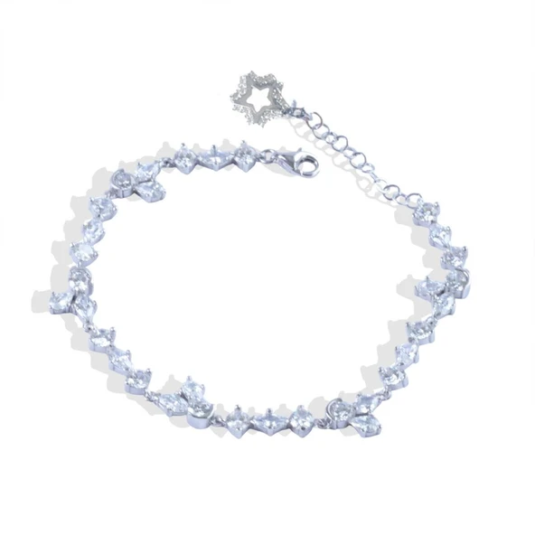 Pndr Taşlı Figürlü Gümüş Bileklik - Resim 6