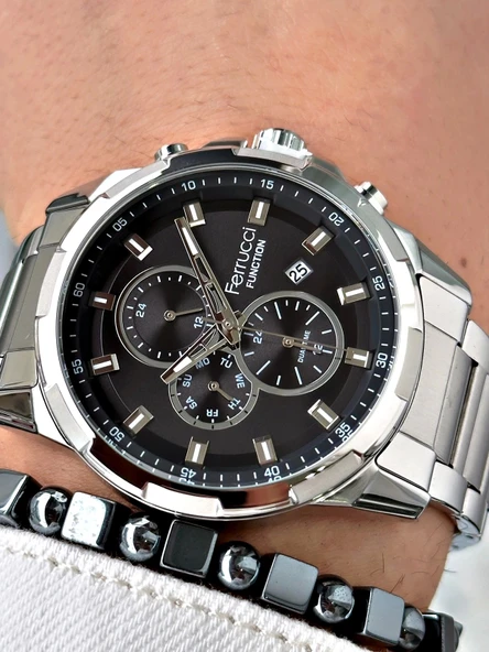 Ferrucci Function FCF13261M.03 Çelik Kordon Erkek Kol Saati - 4