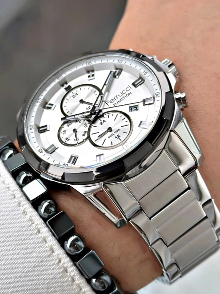 Ferrucci Function FCF13261M.01 Çelik Kordon Erkek Kol Saati - Resim 5