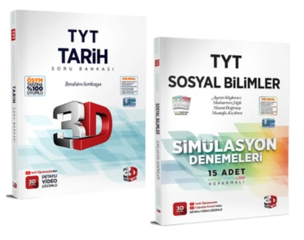 3D YAYINLARI TYT TARİH SORU BANKASI - TYT SOSYAL BİLİMLER SİMÜLASYON DENEME