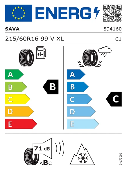 Sava 215/60R16 99V ALL WEATHER XL Oto 4 Mevsim Lastiği (Üretim Yılı: 2025) - 2