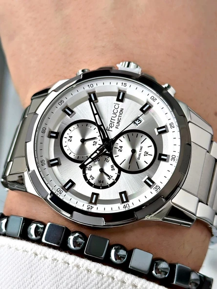 Ferrucci Function FCF13261M.01 Çelik Kordon Erkek Kol Saati - Resim 4