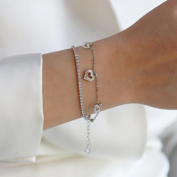 Kalpli Su Yolu Gümüş Bileklik ürün görseli 1