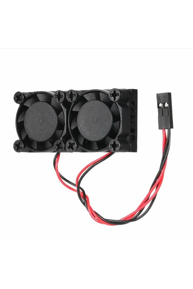 Alkatronik Raspberry Dual Fan Set Pi 4 3 B B+  2 Adet 9mm Alüminyum Blok Çift Soğutma Fanı Isı Emici Dağıtıcı