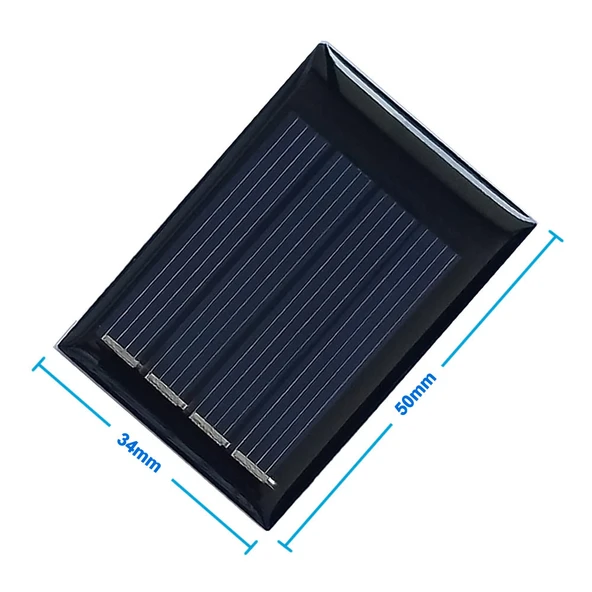 Alkatronik Güneş Pili 2V 50mA 34x50mm Solar Fotovoltaik Hücre Elektrik Üretici Panel Modül Pil Akü Batarya - Resim 4