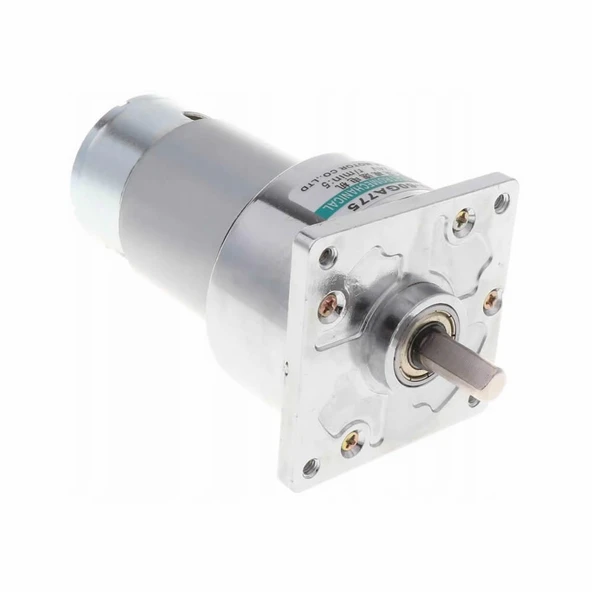Alkatronik XD-60GA775 DC Motor 12V 5Rpm 35W 87Kg.cm Yüksek Tork Kuvvet Metal Dişli Redüktörlü Robot Cnc Makine - Resim 2