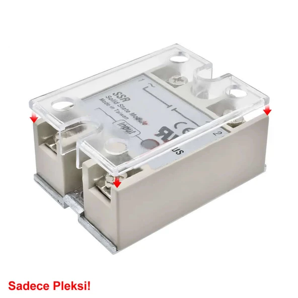 Alkatronik Ssr Modüller için Koruyucu Pleksi Kapak Plastik Şeffaf Solid State Röle Üst Cover Kılıf - Resim 5