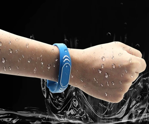 Alkatronik 125Khz Rfid Manyetik Bileklik Mavi Su Geçirmez Silikon Proximity Göstergeç 125 Khz Kapı Geçiş - 2