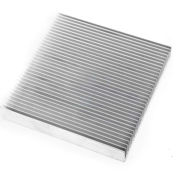 Alkatronik 10cm x 10cm x 1.8cm Alüminyum Metal Soğutucu Blok Radyatör Peltier Isı Düşürücü Amfi Led Entegre