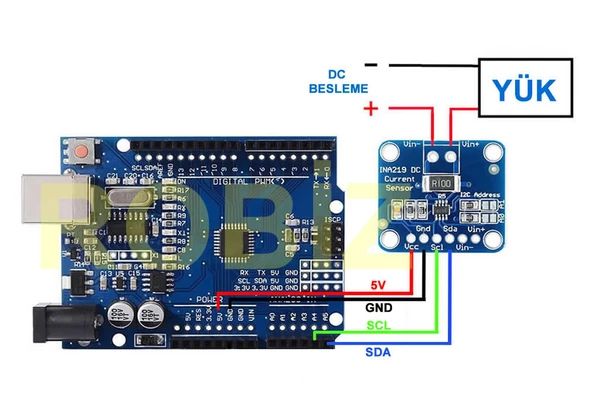 Alkatronik INA219 Dc Voltaj Akım Güç İzleme Sensör Modülü Çift Yönlü 26V 3A IIC Haberleşme 12 Bit Yüksek Hassas - Resim 6