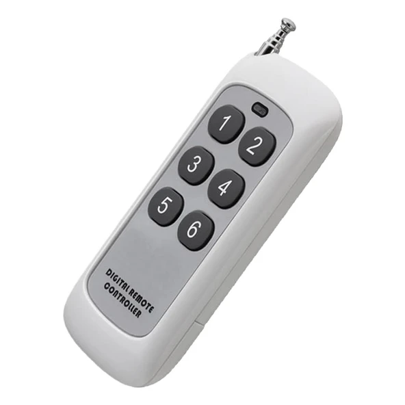 Alkatronik 433Mhz Kablosuz Uzaktan Kumanda 6 Buton Teleskopik Anten Garaj Otomatik Kapı Kepenk Bariyer Alarm - Resim 6