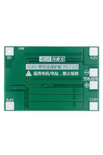 Alkatronik 3S 40A Bms Balans Lityum Batarya Koruma Kartı 3 Seri Hücreli Pil Li-ion 18650 12.6V Matkap - 2