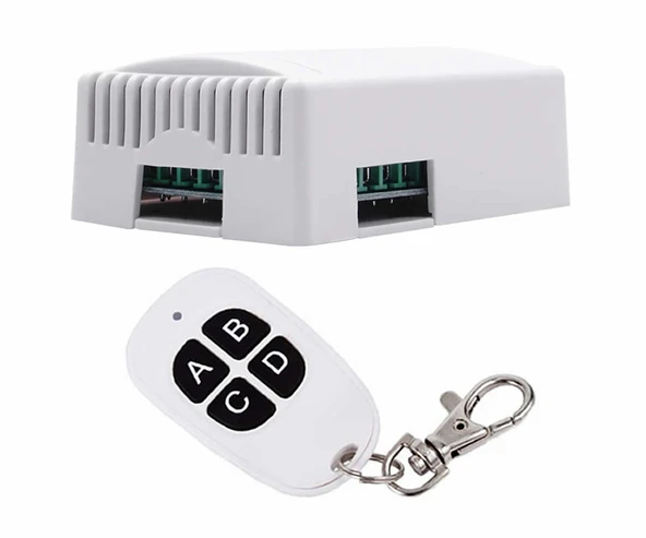 Alkatronik 433MHz RF 4 Kanal Röle Modül DC 12V 4 Buton Kumanda Kablosuz Motor Pompa Fan Lamba Perde Akıllı Ev - 6