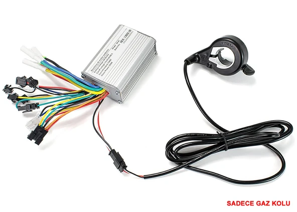 Alkatronik Elektrikli Bisiklet Gaz Kolu Scooter Motor Baş Parmak Hız Kontrol Ekransız Aksesuar Parça 23mm Alüm - Resim 5