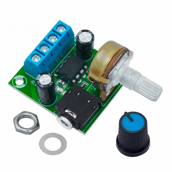 Alkatronik LM386 Ses Kuvvetlendirici Modül DC 5V / 12V Mono Ayarlanabilir Ses Yükseltici Mikrofon Amfi Amfilik - 2