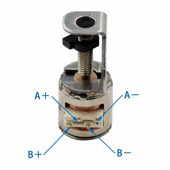 Alkatronik Micro Step Motor Slider Mini Micro İki Fazlı Dört Telli Minyatür Kayar Vidalı Step Motor - Resim 4
