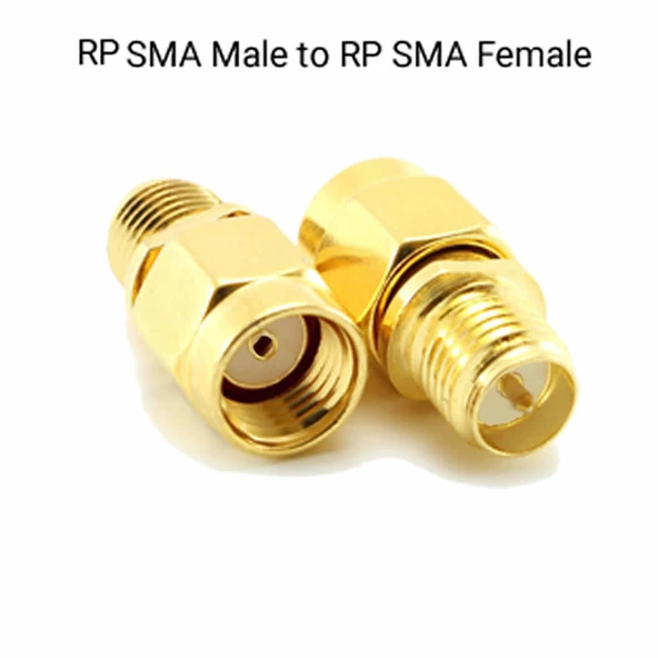 Alkatronik RP SMA Erkek to RP SMA Dişi Adaptör Soket Altın Kaplama Soket 0-6GHz RF Wi-Fi Anten - 2