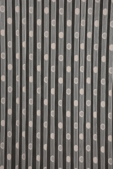 KÜÇÜK PUANLI MODEL KREM RENK HAZIR  DİKİLMİŞ İP PERDE 100*280 cm - Resim 5