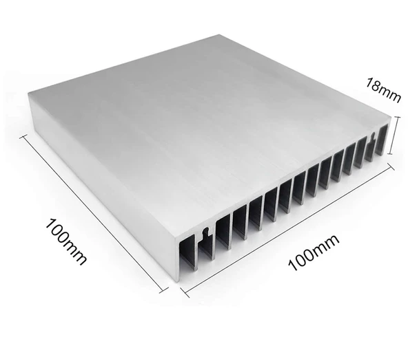 Alkatronik 10cm x 10cm x 1.8cm Alüminyum Metal Soğutucu Blok Radyatör Peltier Isı Düşürücü Amfi Led Entegre - Resim 3